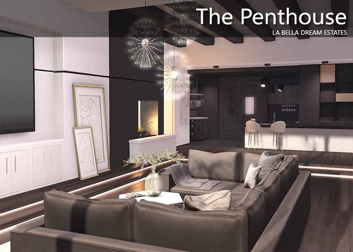 Second Life Marketplace - .*:: La Bella Dream ::*. {Penthouse} - Luxury Second Story Penthouse Rentals La